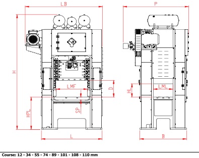 DoppelständerExzenterpresse, Exzenterpresse Doppelständer, Mechanische Presse Doppelständer